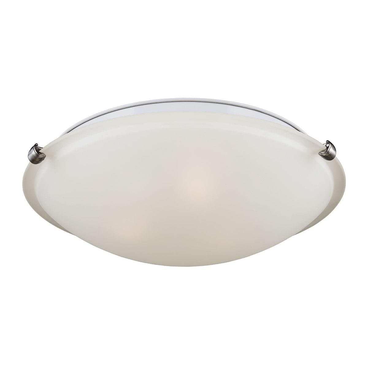 7543503-962 Clip Three-Light Ceiling Flush Mount Hanging Modern Light Fixture, Brushed Nickel Finish