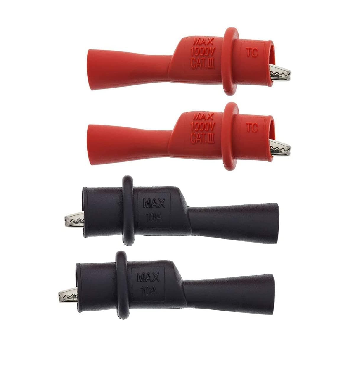 Replacemen Push-on Alligator Clips for Multimeter Test Lead,4 Pcs (4 PCS) (4PCS)
