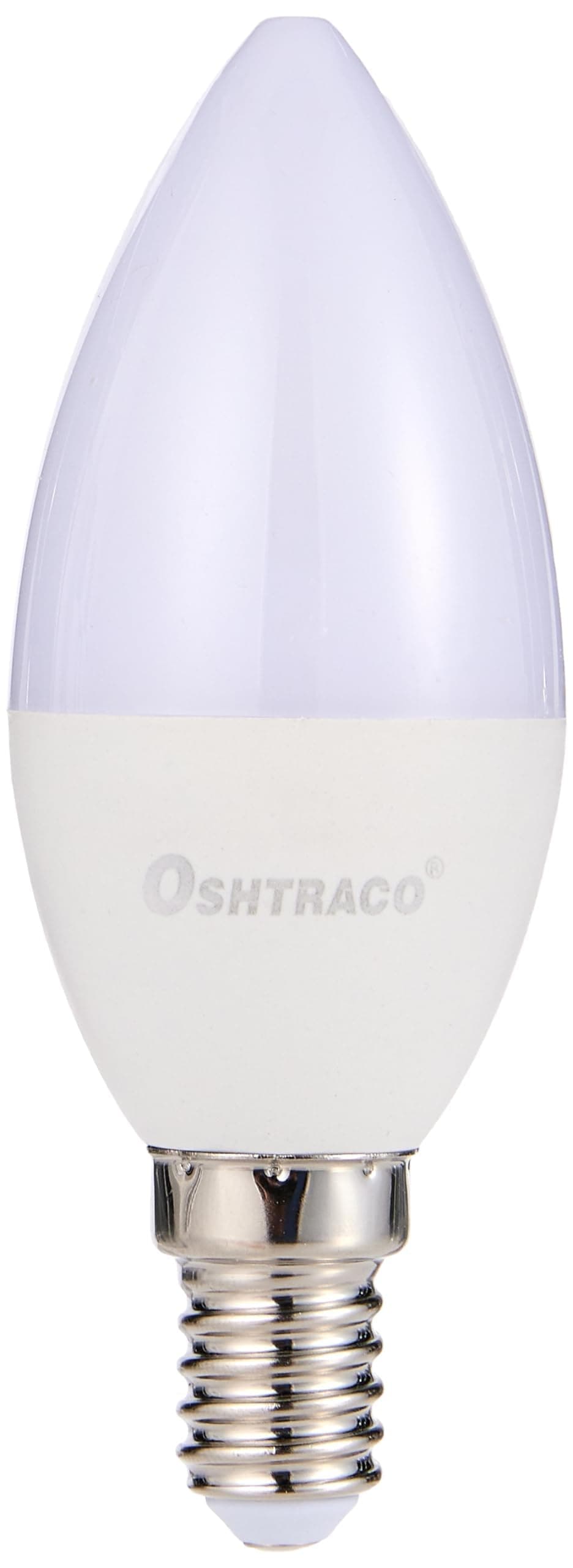 Oshtraco 4W 3000K E14 Base Warm White LED Candle Lamp Bulb - For Chandeliers and Table Lamps | MoIAT CERTIFIED UNDER ECAS SCHEME FOR USE IN UAE