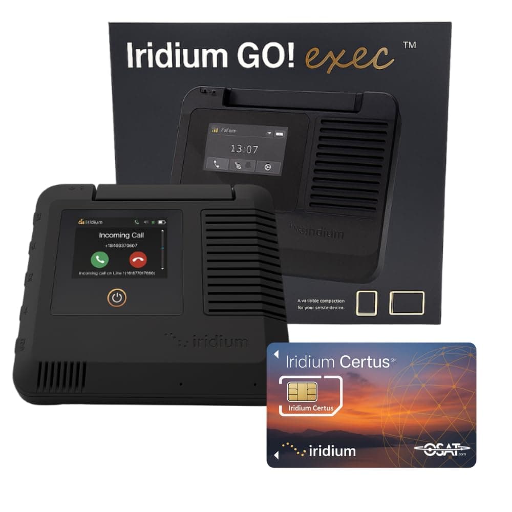 Iridium GO! Exec Satellite WiFi Hotspot Terminal - Voice, Messaging & Data, Tracking Tracker & GPS Smart Device