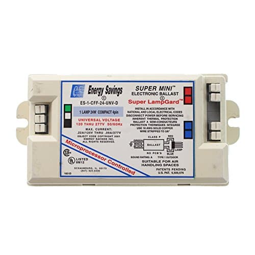 Energy Savings ES-1-CFF-24-UNV-D Electronic CFL Ballast, (1) 26W 4-Pin, 120/277V