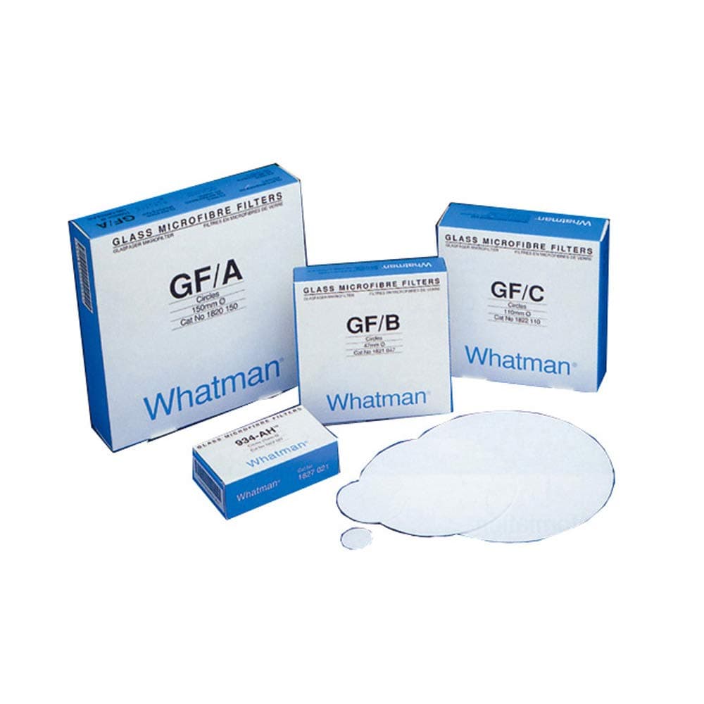 Whatman 1827-047 Glass Microfiber Binder Free Filter, 1.5 Micron, 3.7 s/100mL Flow Rate, Grade 934-AH, 47mm Diameter (Pack of 100)