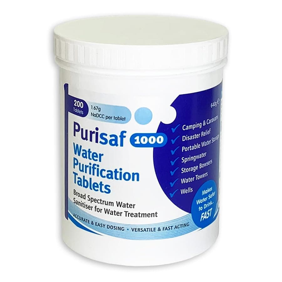 Purisaf Water Purification Tablets 200 per tub x 2