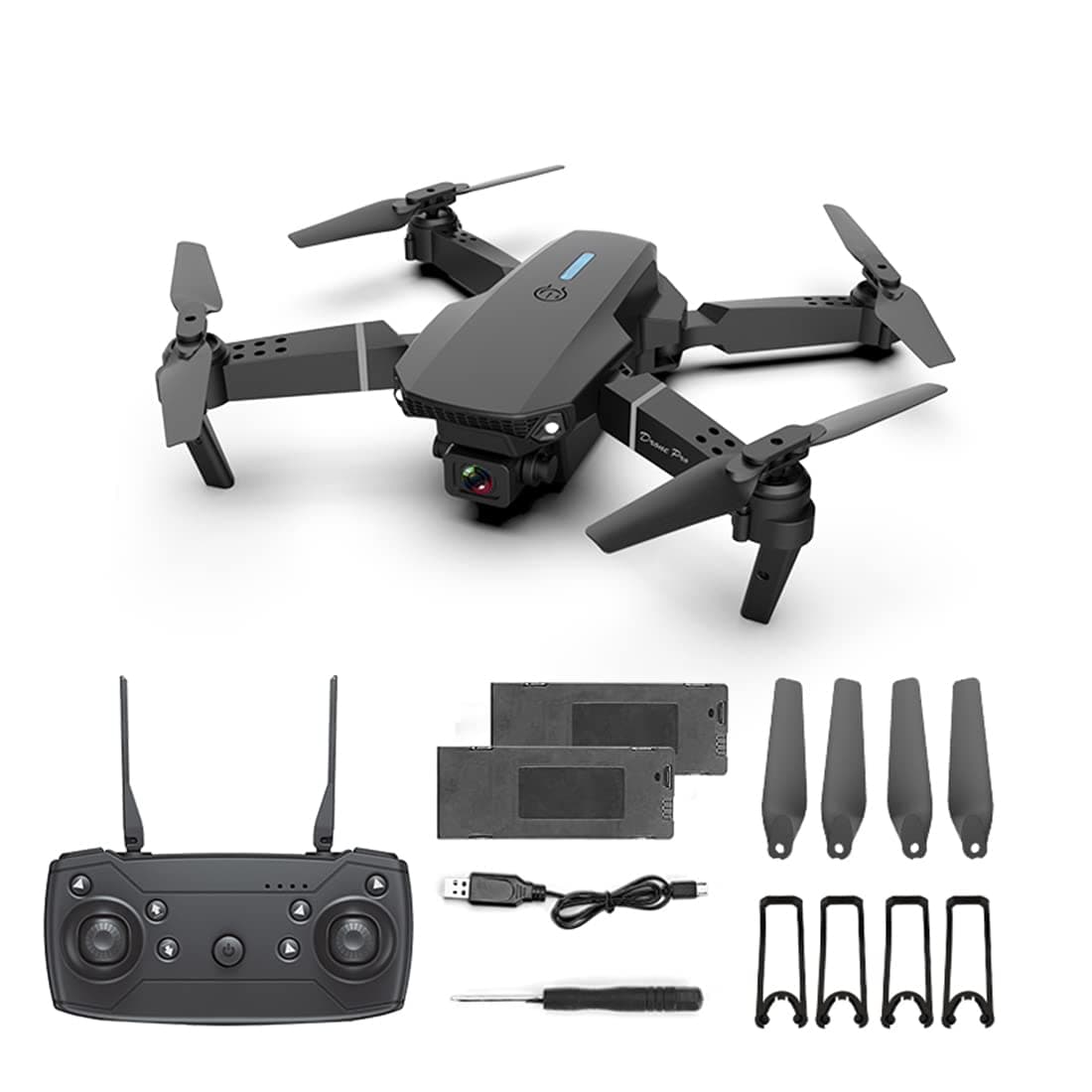 2023 Foldable Drone with 4K Dual Camera for Adults, RC Quadcopter WiFi FPV Live Video, Altitude Hold, Headless Mode 2
