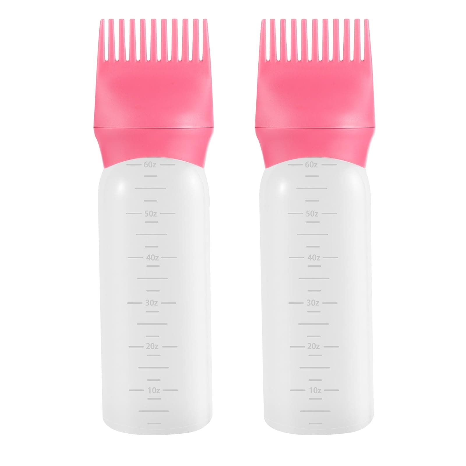 Pimoys 2 Pack Root Comb Applicator Bottle, 6 Ounce Oil Applicator for Hair Dye