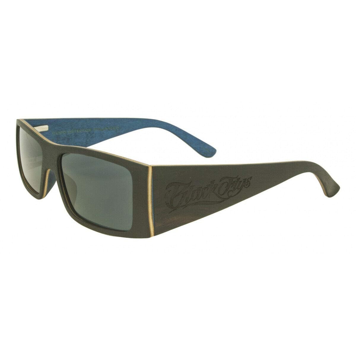 Wood Detector Fly Sunglasses - Black/Blue - Polarized