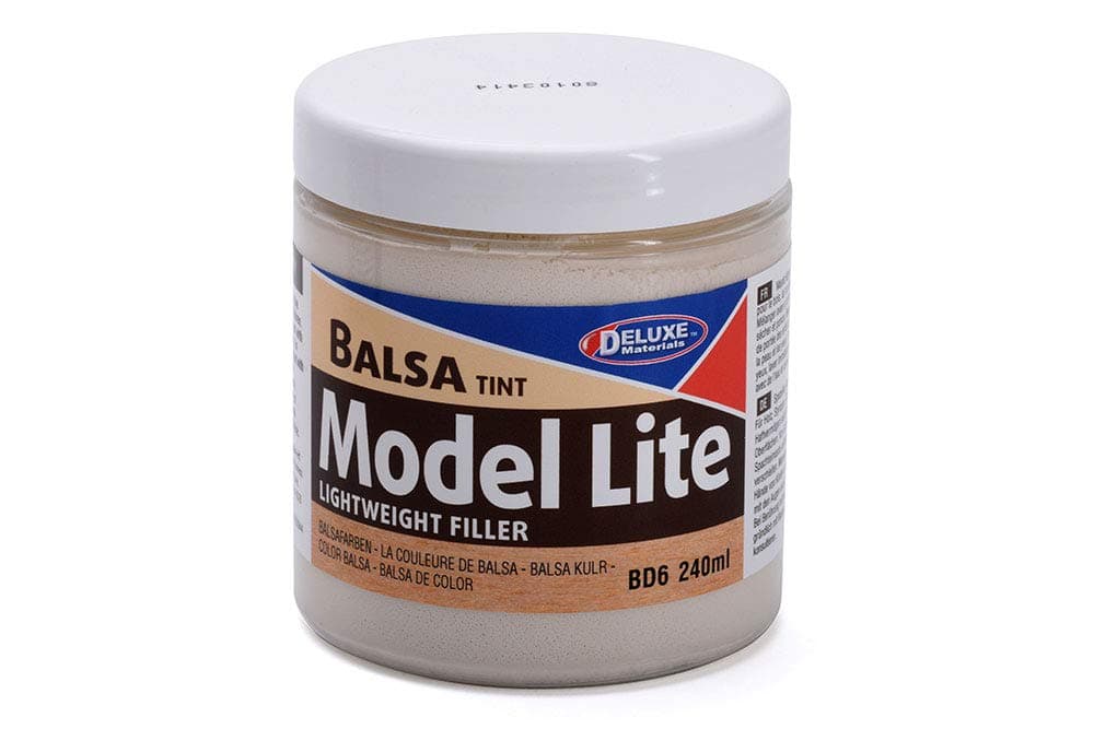 Deluxe Materials BD6 Model Lite Balsa Filler, Balsa Brown: 240cc