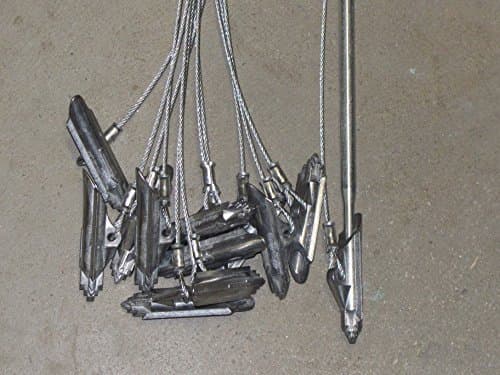 12 Duckbill Earth Anchor 24" Long with 1/8" Cable & Stake Driver