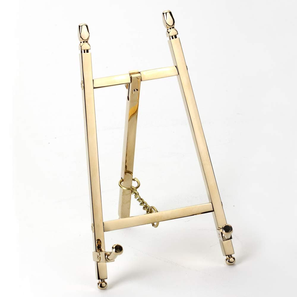 malleable Table Top Easel, Display Stand, Brass, 6 inch/10 inch 6 Inch Gold FS04-150