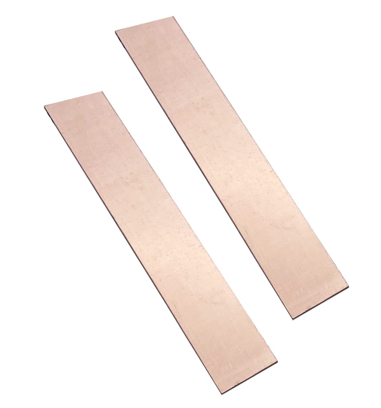 Pure Copper Anode Strips - 2pcs 0.04''x1''x6'' (19 GA) 99.9% High Purity Copper Electrodes for Electroplating and Plating
