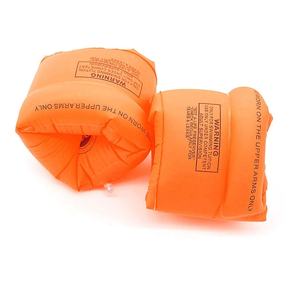 Bestmaple 1 Pairs Floaties Inflatable Swim Arm Bands Floatation Sleeves Swimming Rings Floats Tube Armlets for Kids and Adult