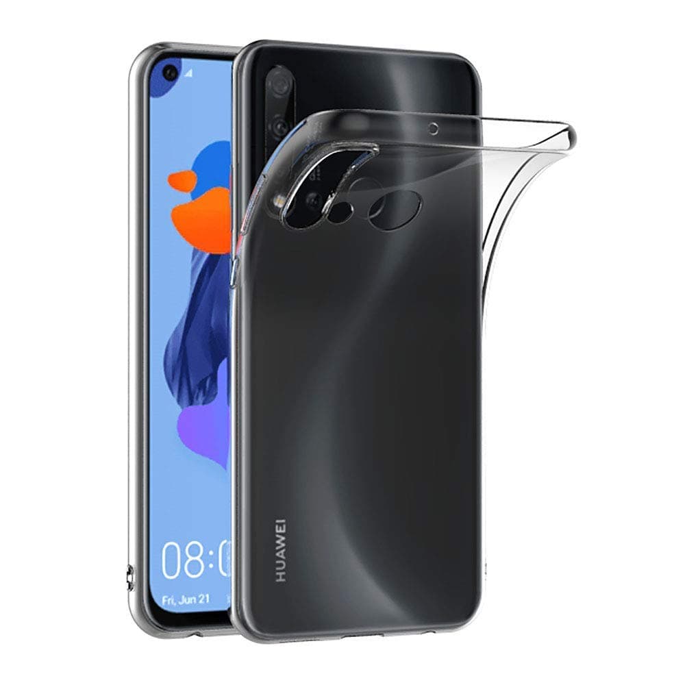 Case for Huawei P20 Lite (2019) / Nova 5i (6.4 inch) Soft TPU Rubber Gel Bumper Transparent Back Cover