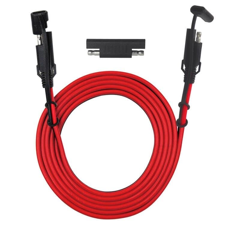 KUNCAN 12FT Sae to Sae 2 Pin Extension Cable DC Power 16awg Heavy Duty Battery Quick Disconnect/Connect Wire Harness with Sae Connectors with Dust Cap