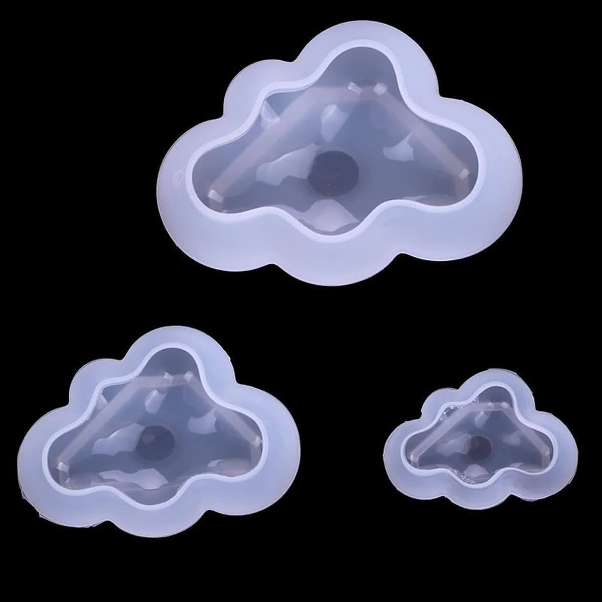 6 Pcs Clouds Soap Moulds Silicone Epoxy Casting Resin Moulds Crystal Making Molds Candle Soap Moulds for DIY Candy Soap Decoration Pendants Candles