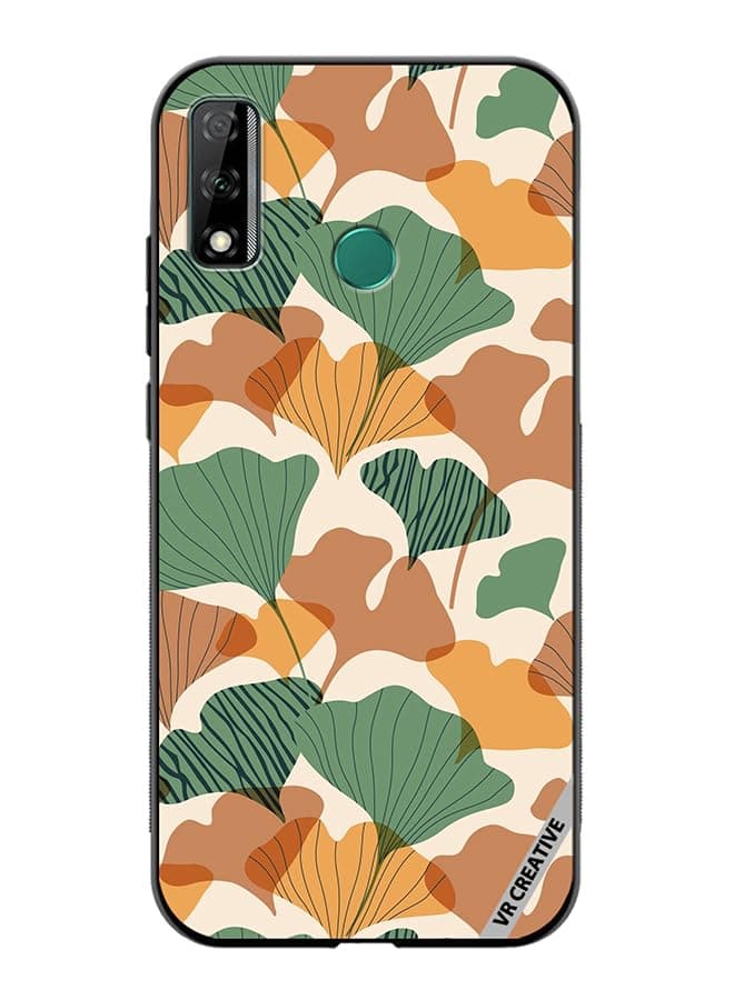 VR Creative Protective Case Cover For Huawei Y8S Autumn Gingko Leaves Silhouettes Design Multicolour NR361966