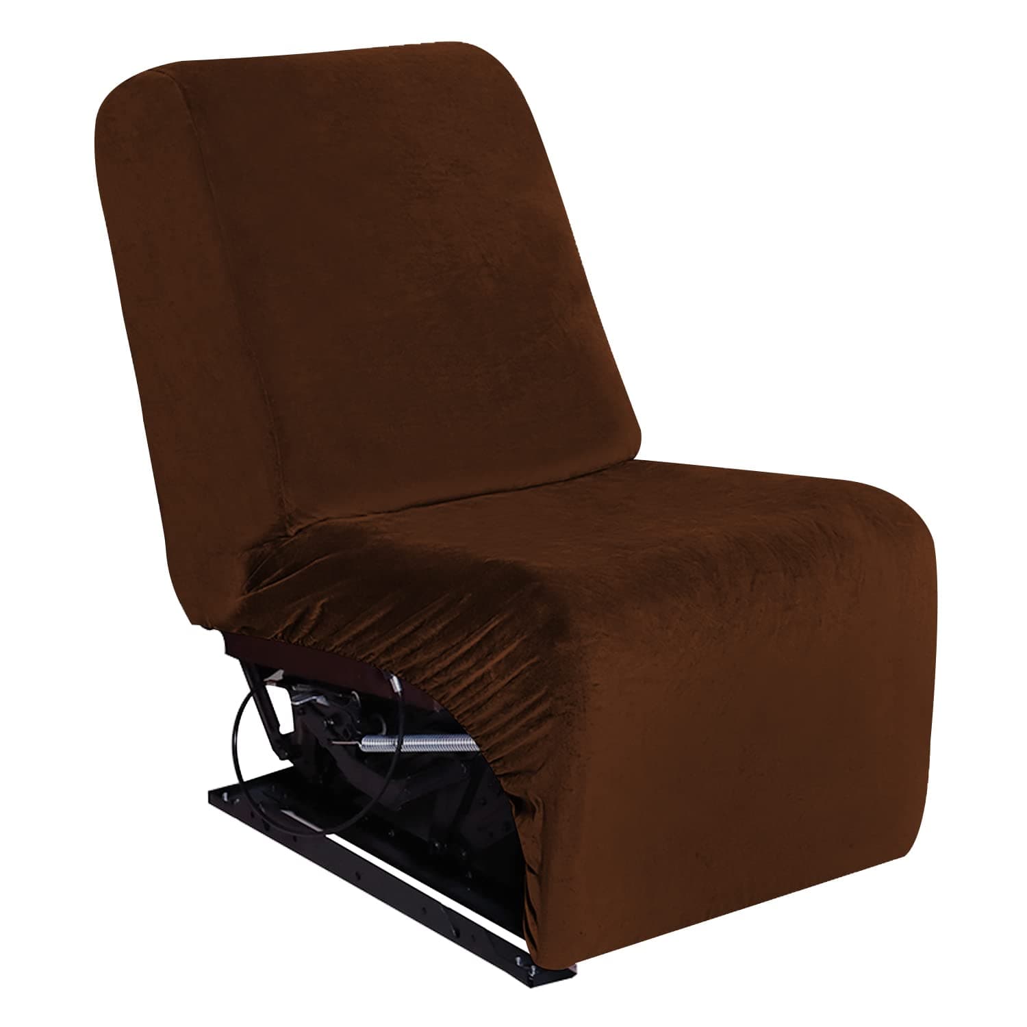 ULTICOR 7-Piece L Shape Sectional Recliner Sofa Covers, Velvet Stretch Reclining Couch Covers for Reclining L Shape Sofa, Thick, Soft, Washable (Chocolate, 1 Additional seat)