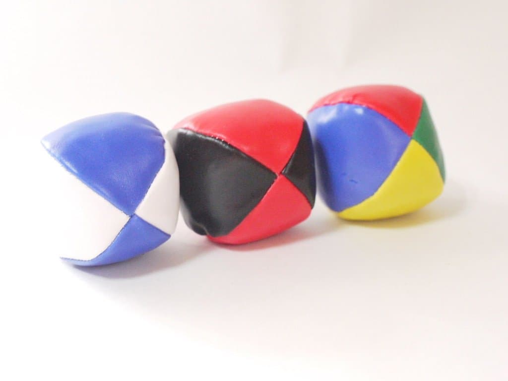 Three juggling balls from beginners up to professional use set small medium large size and set the original good luck keychains (2. [ In: approximately 6.5 cm in diameter)