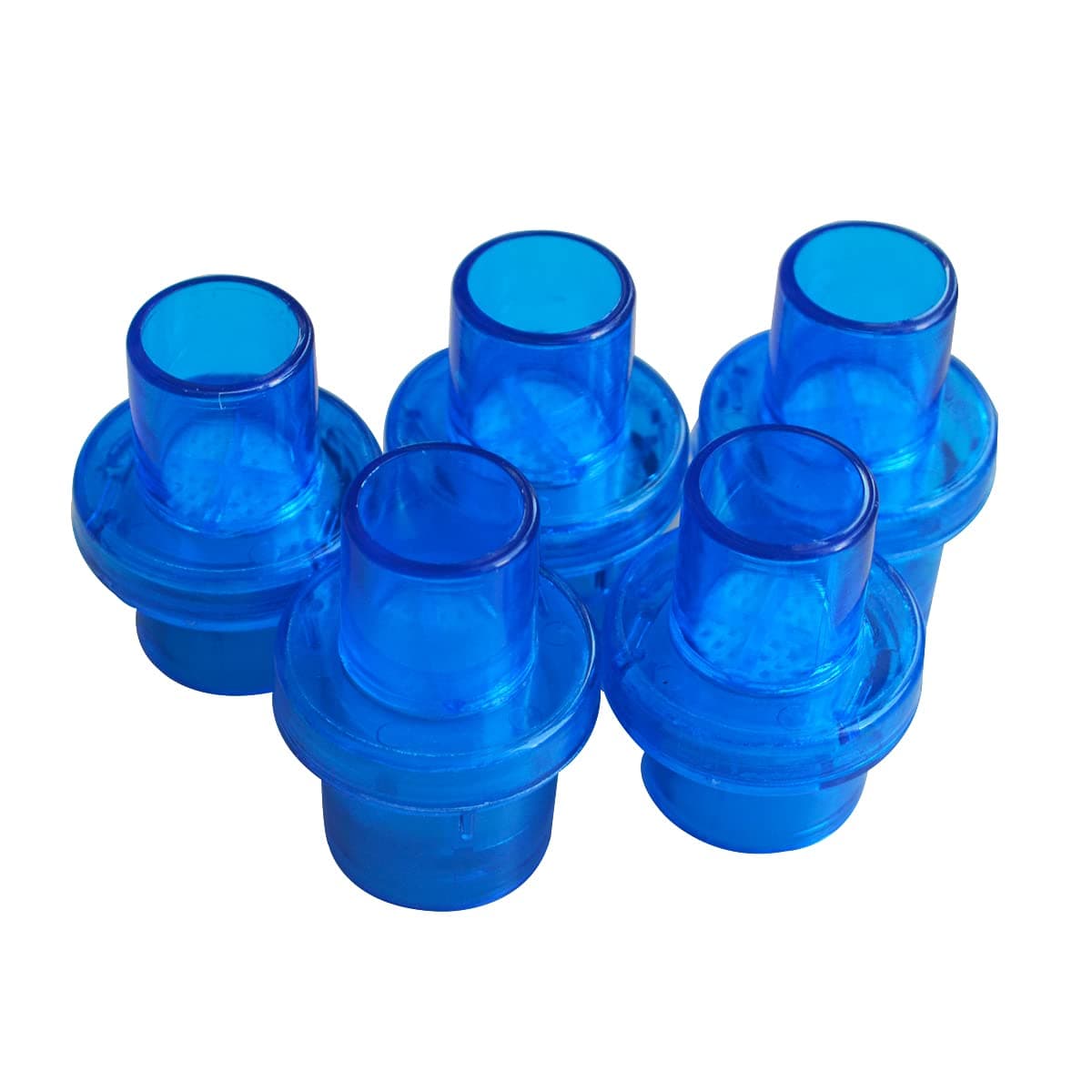 100pcs CPR One Way Valve for CPR One-way Valve CPR Training Valves blue