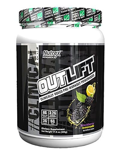 Nutrex Outlift Pre-Workout Blackberry Lemonade 20 Serving,17.8 Oz(506g)