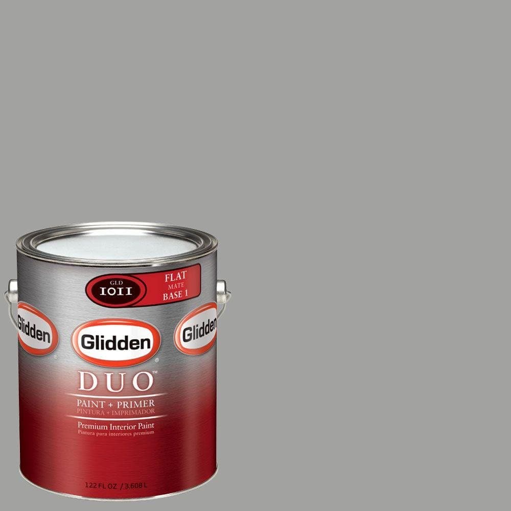 Glidden DUO 1-gal. #GLN59-01F Granite Grey Flat Interior Paint with Primer