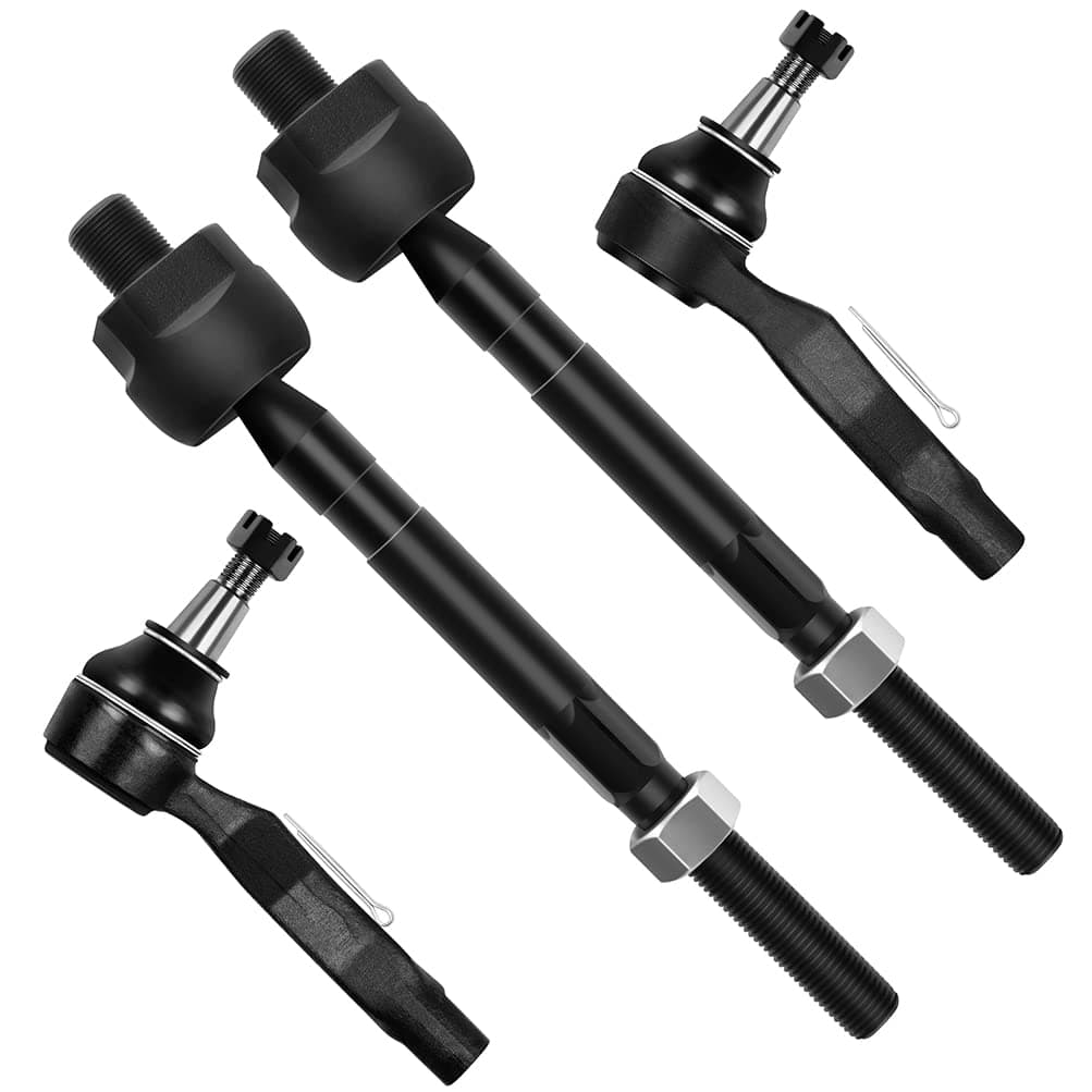SCITOO 4pcs Front Suspension Kit Inner Tie Rod End Outer Tie Rod End Fit 2003-2007 For Infiniti G35 2003-2009 For Nissan 350Z