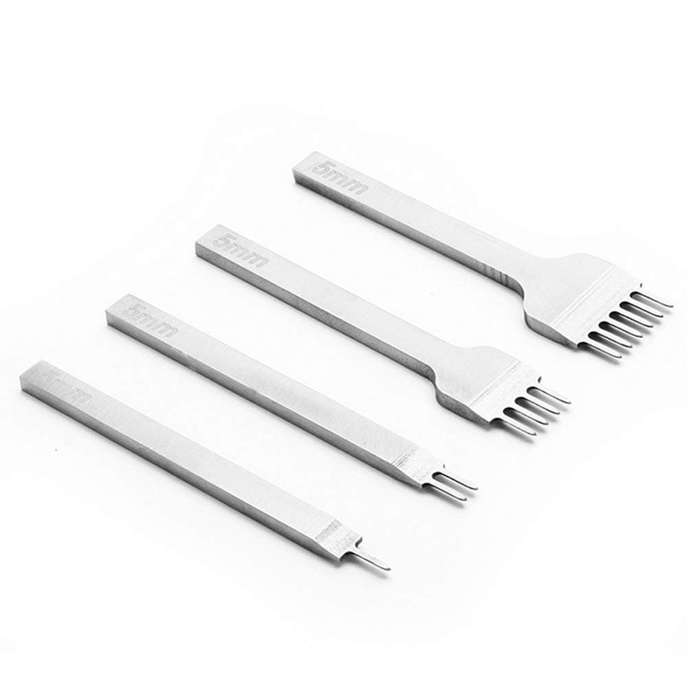 Leather Craft Tool Hole Punches 1+2+4+6 Prong Lacing Stitching Punch, Craft Kits (5mm)
