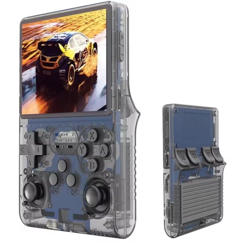 R40S PRO Handheld Game Console with 30000+ HD Classic Games,3.5 Inch IPS Screen Mini Arcade Build in Dual System, 45+ Emulators, Online Battle, 3800 mAh Gift (Black)