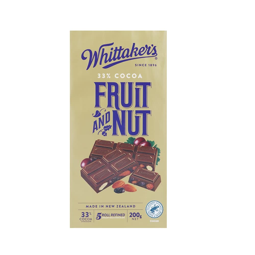 Whittakers Fruit N Nut Block 200g, 200 g