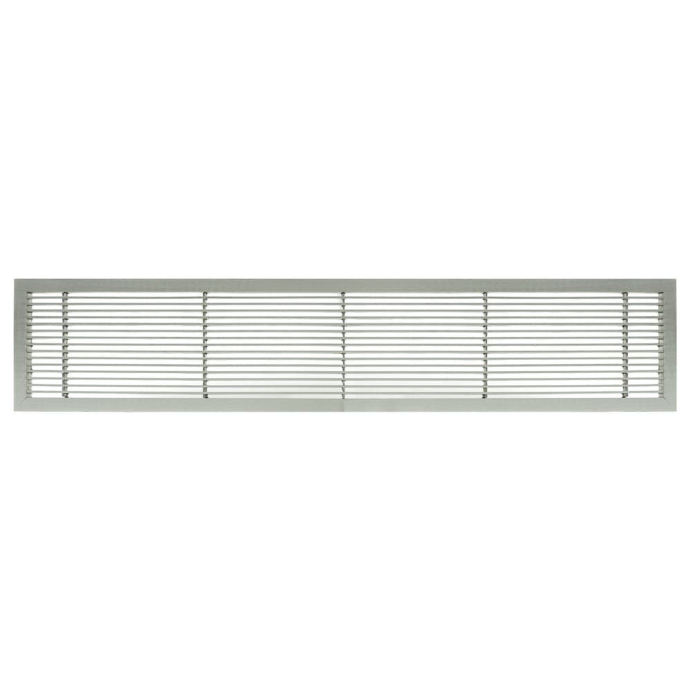 Architectural Grille 100042401 AG10 Series 4" x 24" Solid Aluminum Fixed Bar Supply/Return Air Vent Grille, Brushed Satin
