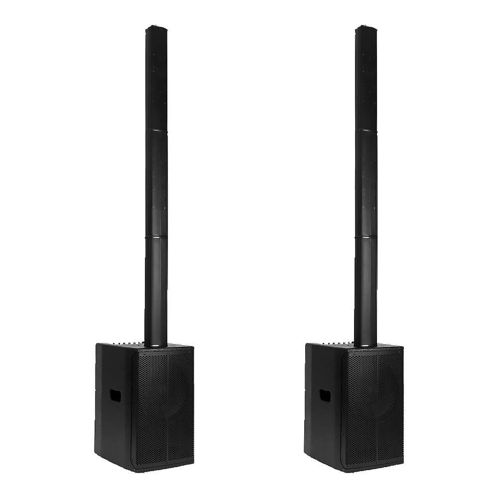 2x Ibiza Sound Active Speaker Column PA System 800W 10" DJ Disco Sound System