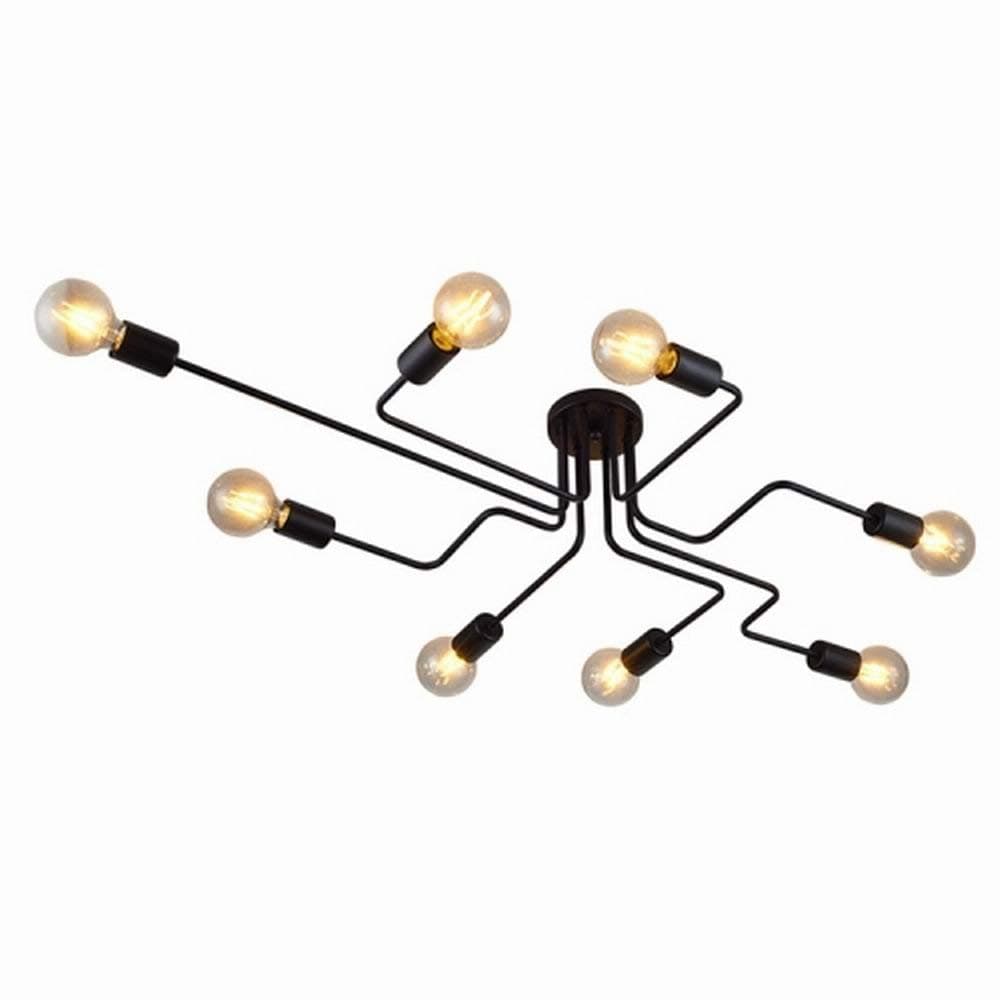 Semi-Flush Mount Ceiling Lights Metal Retro Industrial Flush Mount Light Mini Painting Metal Pendant Light Ceiling Light Fixture Fixture Mini Edison Kitchen Bar Light (8 Lights)