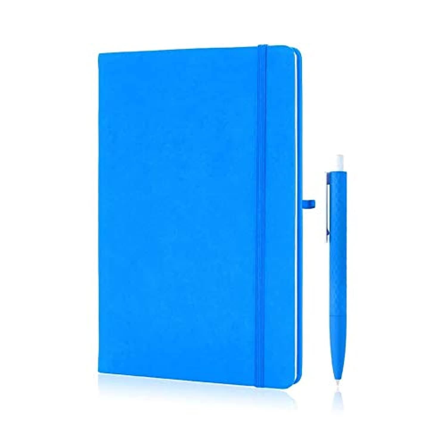 Giftology A5 Notebook & matching Pen set in box, Ruled notebook (Aqua)