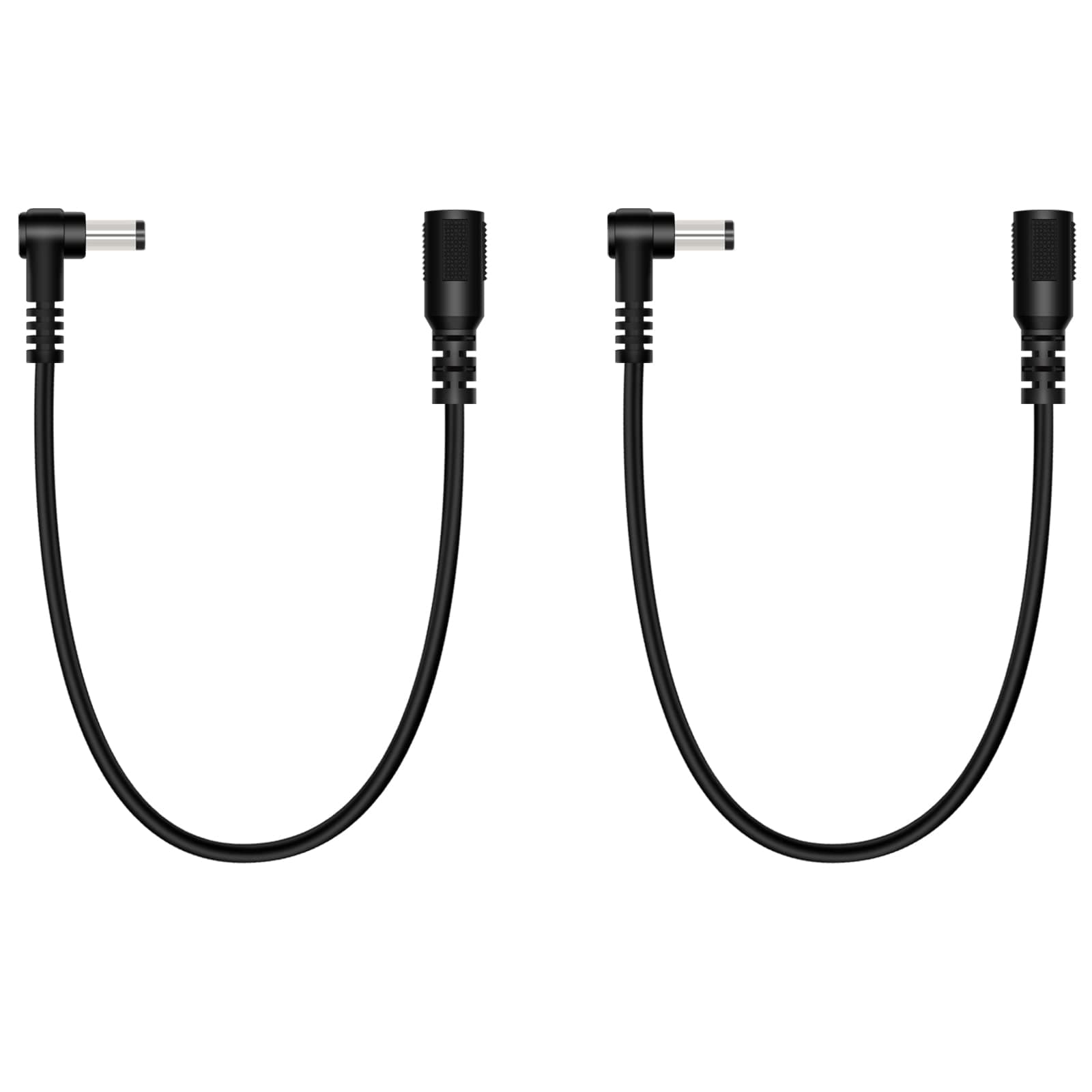 Fancasee 2 Pack 5.5mm x 2.1mm DC Power Extension Cable 90 Degree Right Angle Male to Female Plug Jack Extension Cord for IP Camera CCTV Security Camera Surveillance LED