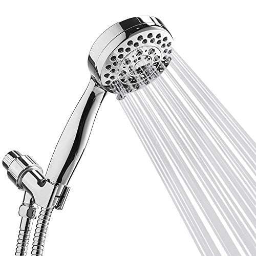 Handheld Shower Head, Ahbbry 5 Setting Showerhead Set with 60’’ Extra Long Stainless Steel Hose and Bracket Holder, Full-Chrome Finish Bathroom Hand Shower in Water Saving Mode,Easy Installation