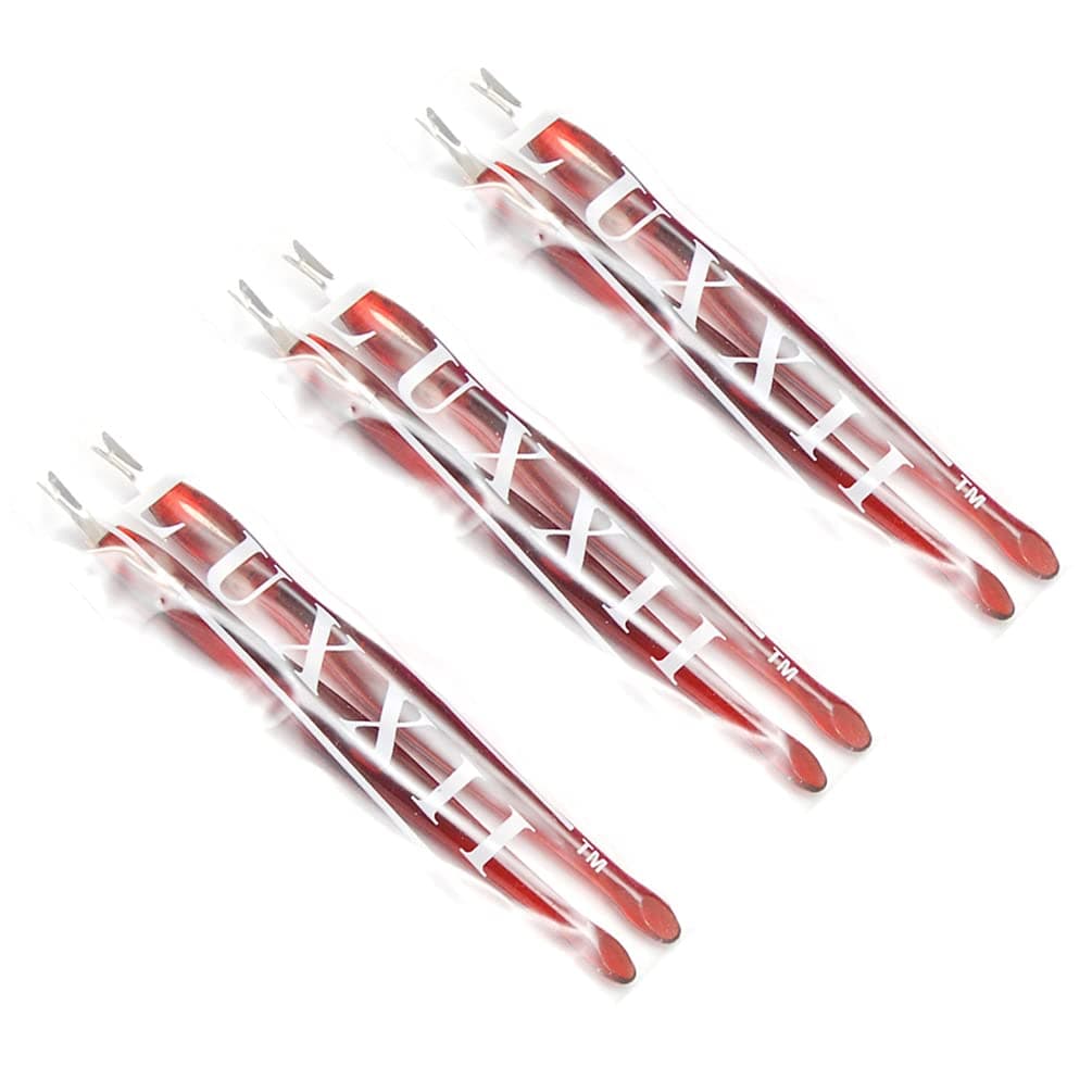 LUXXII(6 Pack) Practical Nail Art Tools Pedicure Cuticle Trimmer Remover Pusher Dead Skin Callus Removal Fork Brown (B)