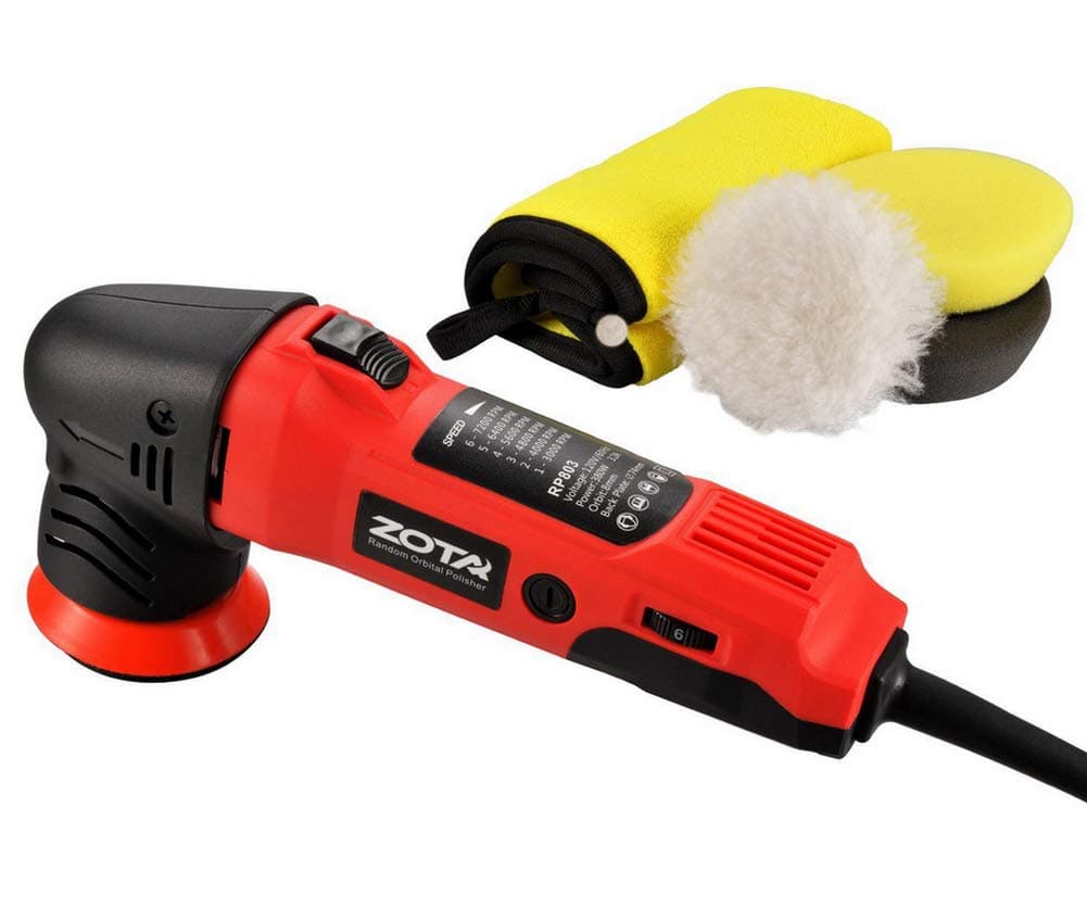 ZOTA Orbital Polisher - 3" Dual Action Mini Polisher Kit with 13.1 ft Cord for Car Detailing