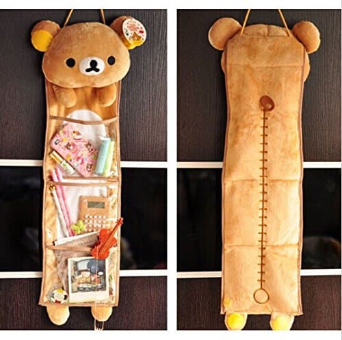 1pc Super Cute Soft Plush Rilakkuma Long Hanging Storage Bag Toy, Kawaii Hanging Bag,Creative Home/Family Decor Gift for CAVINOVA