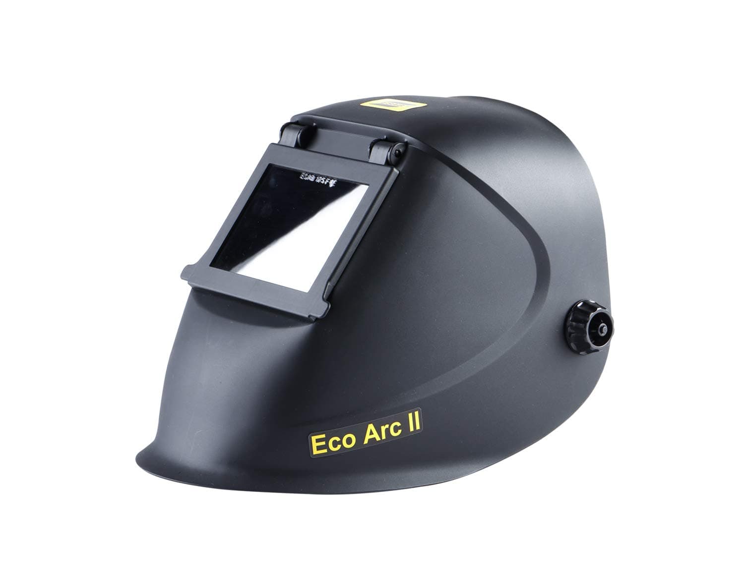 - ESAB Eco Arc-II Passive Flip Up Arc Welding Helmet, Light Weight Poly-Propylene Shell, Supplied with Durable Nylon Head Gear, Viewing area 83mmx108mm