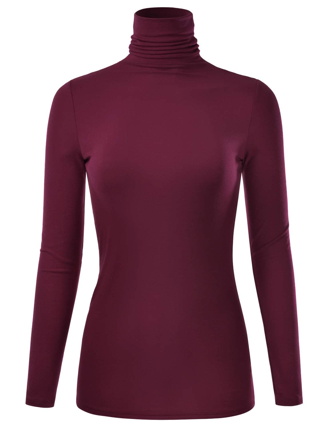 EIMIN Women's Long Sleeve Turtleneck Lightweight Pullover Slim Shirt Top (S-3XL)