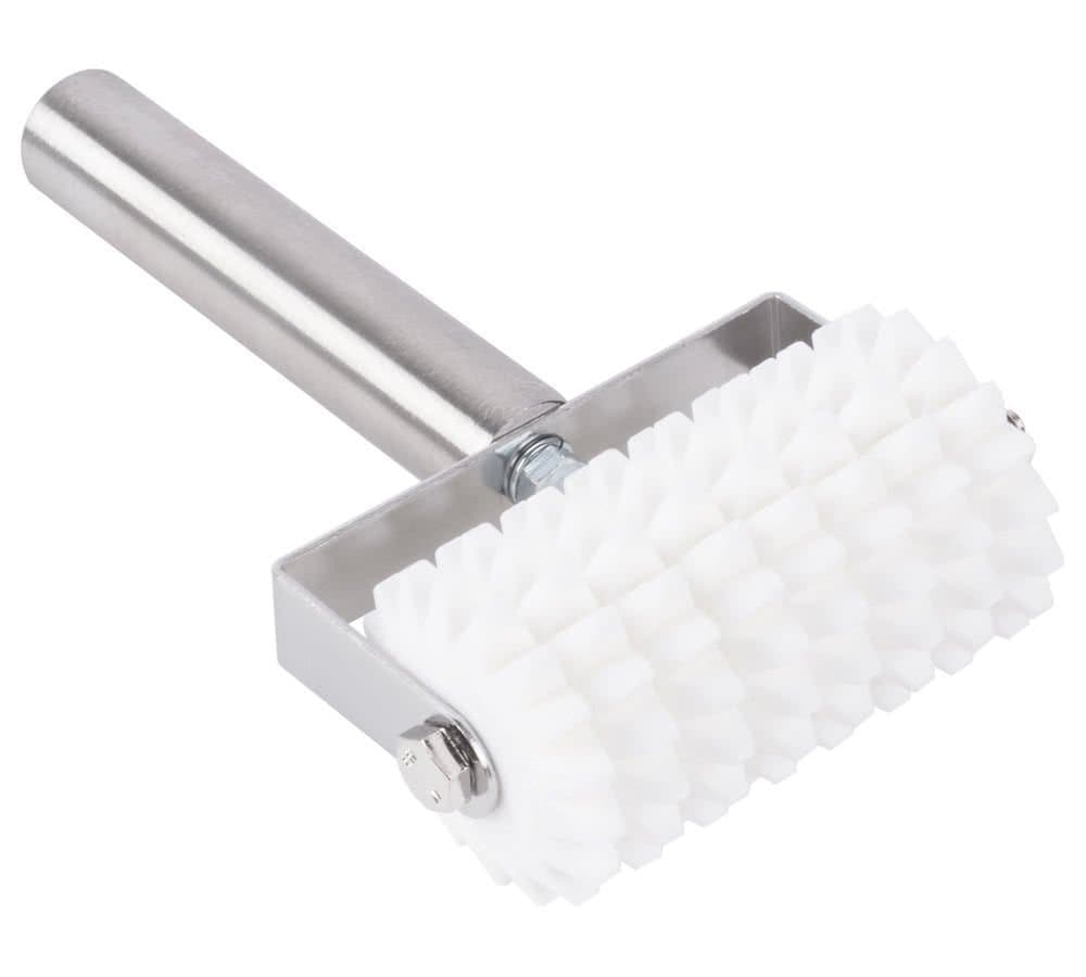 4" Wide Dough Docker with Pointed Wheels, Heavy Duty Rolling Docker by Tezzorio