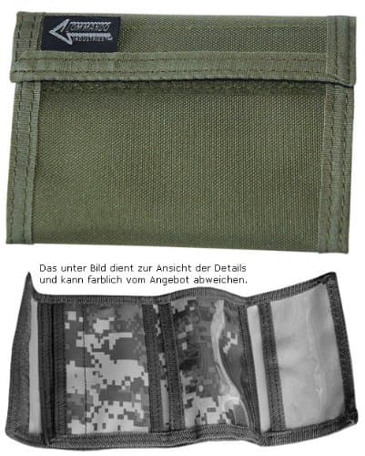 Wallet Army-Style Nylon Velcro Olive Green