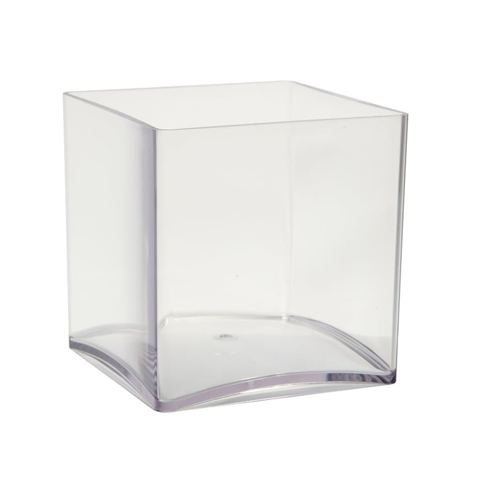 OASIS® clear acrylic cube vase (15cm) by Smithers Oasis