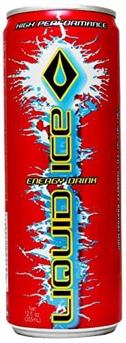 Liquid Ice Energy Drink, Red, Cherry-Licious, 12 Fl Oz (Pack of 24) (12Red)
