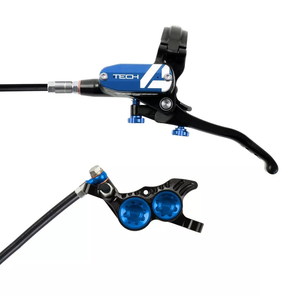 Hope Tech 4 V4 Disc Brake and Lever Set Blue, Front