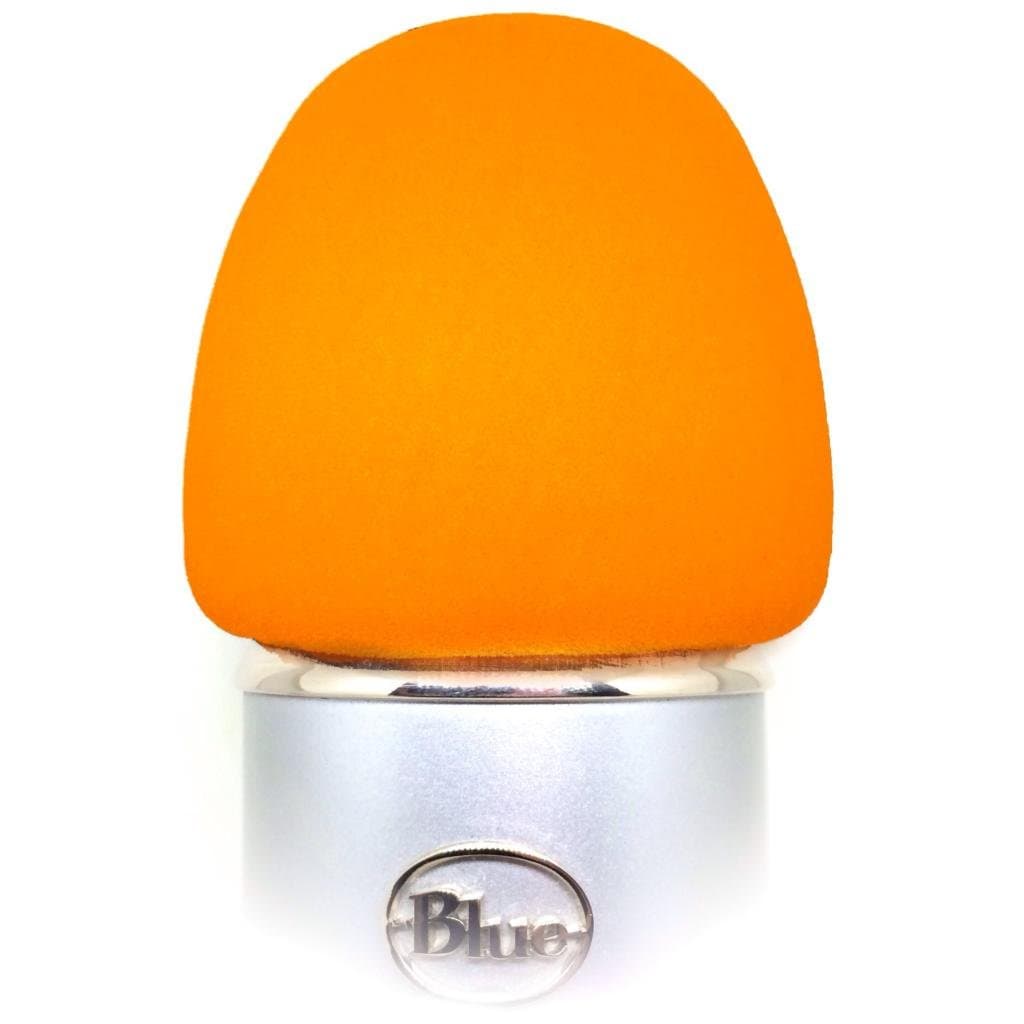 Foam Windscreen for Blue Yeti, MXL, Audio Technica, and Other Large Microphones - Orange