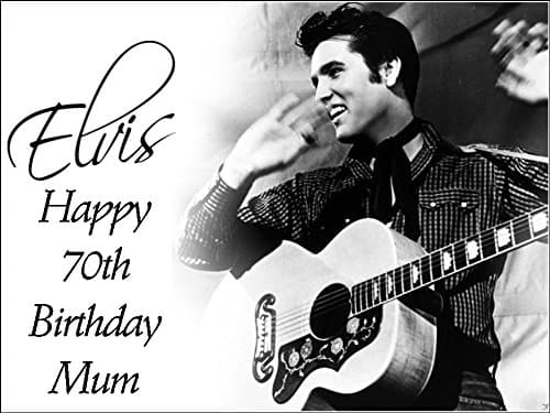 A4 Elvis Presley Edible Icing Birthday Cake Topper