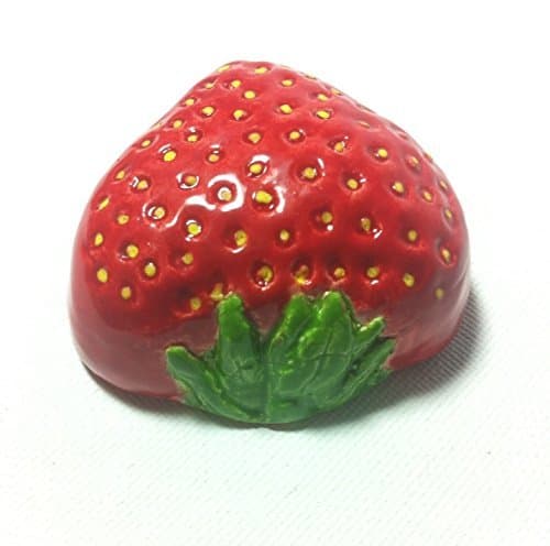 Liptiful Hand-pressed Clay Strawberry- Medium Red w/Lanyard hole