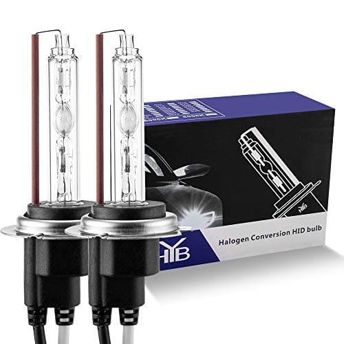 HYB H7 6000K HID Blub Xenon Headlight Replacement Bulbs Light White (Pack of 2)