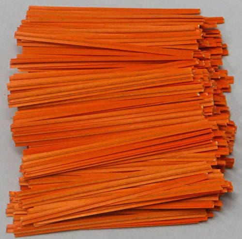 Orange Paper Twist Ties 100 Count 4" Length Candy Making Supplies