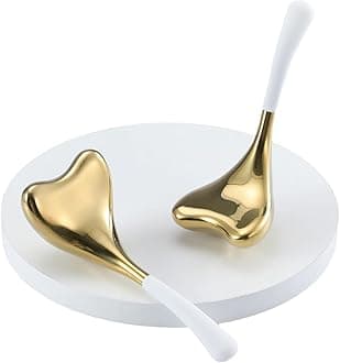 2-in-1 Gua Sha Cryo Sticks, Facial Skin Care Tools Gifts for Women Face and Eyes Massage, Unbreakable Stainless Steel Esthetician Supplies, Cooling Spa Ice Globes Roller with Carry Case